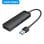 Vention CHHLBD USB-Hub, 4 USB 3.0-Anschlüsse, MicroUSB PD, 50 cm, Schwarz