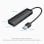 Vention CHHLBD USB-Hub, 4 USB 3.0-Anschlüsse, MicroUSB PD, 50 cm, Schwarz