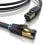 Cable Ethernet Vention Cat8 1m S/FTP 40Gbps 2000MHz contactos oro negro
