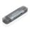 Lector de Tarjetas AISENS ASCR-2AC08-GR USB 3.2 Gen 1 USB-A USB-C SD microSD MMC Gris