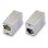 Adaptador RJ45 AISENS A138-0295 Cat.5e STP Hembra/Hembra Apantallado Acero Inoxidable