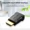Adaptador HDMI Vention AIMB0 4K@60Hz Macho-Hembra Chapado en Oro Negro