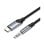 Cable conversor Vention BGKHF USB Tipo-C Macho a Jack 3.5 Macho 1m Gris níquel