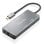 AISENS DUA9-0104 Dock USB-C 9 em 1 2xHDMI 1xRJ45 2xUSB3.0 100W SD MicroSD Cinza 15cm