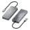 AISENS DUA9-0104 Dock USB-C 9 em 1 2xHDMI 1xRJ45 2xUSB3.0 100W SD MicroSD Cinza 15cm