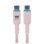 Cable USB-C WOXTER PE26-187 60W Silicona 1,2m Rosa 480Mbps Carga Rápida
