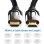 Cable HDMI VENTION VAA-B05-B100 4K 1m Macho a Macho 2.0 Zinc Nylon Oro Negro