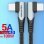 Cable USB-C VENTION TANHD Codo 90° 100W 5A 480Mbps 50cm Gris