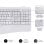 Teclado de membrana SUBBLIM Combo Dual Office Prowave Layout ES inalámbrico Bluetooth y USB blanco
