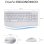 Teclado de membrana SUBBLIM Combo Dual Office Prowave Layout ES inalámbrico Bluetooth y USB blanco