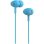 Auriculares Sunstech Pops com cabo jack 3,5 mm, microfone integrado, intra-auriculares, azul