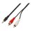 Cable estéreo AISENS A128-0148 Jack 3,5 mm a 2 RCA macho 3m Negro RoHS