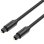 Cable de Audio Óptico Vention BAEBI 3m Negro con Conectores Toslink y Recubrimiento PVC