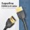 Cable HDMI Vention AAIBG 2.0 4K 1.5m Negro ultrafino HDR 18Gbps TMDS Gold