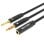Cable Estéreo Vention BBTBY Jack 3.5mm 2x Macho a Hembra, 30cm, Trenzado Algodón, Negro
