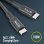 Cable NGS KNOT 65W-3 USB-C 3m NegroCarga Rápida 65W USB 2.0 Ultra Resistente