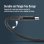Cable NGS KNOT 65W-3 USB-C 3m NegroCarga Rápida 65W USB 2.0 Ultra Resistente