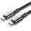 Cable Vention CTKBH USB-C a USB-C 2.0 5A 100W 2m Trenzado algodón Negro