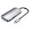 Vention TNHHB Docking USB-C 3xUSB 3.0 PD 100W SD MicroSD Kartenleser Grau 0,15m