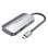 Vention TNHHB Docking USB-C 3xUSB 3.0 PD 100W SD MicroSD Kartenleser Grau 0,15m