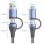 Cable USB Vention CTLLF 4 en 1 100W 1m Negro y Azul