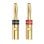Adaptador Banana Vention BFDJ0 Dorado Chapado en Oro/2 Uds/Aluminio Latón