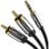 Cable de audio Vention BCFBI 3.5mm a 2xRCA 3m negro chapado en oro