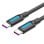 Câble USB Vention COTBG 1,5 m Type-C mâle vers Type-C mâle 100 W 480 Mbps, nickel noir