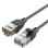 Cable de red Vention IBIBJ Cat.6A 5m chapado en oro negro