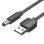 Cable de alimentación Vention CEYBD USB-A a DC 5.5mm 50cm Negro 5V