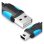Cable USB 2.0 Vention VAS-A14-B050 50cm MiniUSB Macho-Macho Azul y Negro 10W 480Mbps