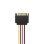 AISENS A131-0353 Cabo SATA Macho para 2x Fêmea 15 pinos 0,2m Preto até 54W