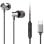 Auriculares Aiwa con cable USB-C micrófono y graves potentes intrauditivos plateados