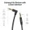 Câble stéréo Vention BAKBF-T jack 3,5 mm mâle-mâle plat coudé 1 m noir