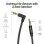 Cabo estéreo Vention BAKBF-T Jack 3.5mm macho-macho 1m plano ângulo reto negro