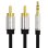 Cabo estéreo Vention BCFBH 2m 3,5 mm macho para 2x RCA macho banhado a ouro preto