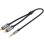 Cable de Audio Vention BCNBG 1.5m Gris 2xRCA Macho a Jack 3.5 Macho Cancelación Ruido