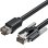 Cable de Red RJ45 Vention IBUBI SFTP Cat.6A 3m Negro 10Gbps Blindado Industrial