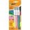 Stylo à bille BIC 4 couleurs Shine 9122751 1,0 mm rétractable 4 encres corps en métal paquet de 3
