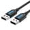 Cable USB Vention COJBH USB-A macho 2.0 480Mbps 2m negro
