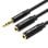 Cavo Vention BBWBY da 3,5 mm Jack maschio a 2x 3,5 mm Jack femmina 30 cm placcato oro nero