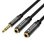 Cable Vention BBWBY Jack 3.5 Macho a 2x Jack 3.5 Hembra 30cm Negro chapado en oro