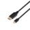 Cable DisplayPort a Mini DisplayPort AISENS A124-0132 3m 4K@60Hz 21,6Gbps Negro