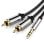 Cavo Hi-Fi Vention BCFBF da 3,5 mm a 2x RCA, nero, 1 m