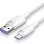 Câble USB 2.0 Vention CTOWH 2 m 100 W 6 A USB-C vers USB-A tressé blanc
