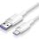 Câble USB 2.0 Vention CTOWH 2m 100W 6A USB-C vers USB-A Blanc Tressé