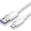 Câble USB 2.0 Vention CTOWH 2m 100W 6A USB-C vers USB-A Blanc Tressé
