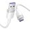 Câble USB 2.0 Vention CTOWH 2m 100W 6A USB-C vers USB-A Blanc Tressé