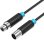 Cable XLR Vention BBFBJ 5m Negro Macho a Hembra Conector Oro PVC AWG23