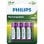 PHILIPS R6B4A130/10 Piles AA rechargeables 1300 mAh NiMH, pack de 4 unités